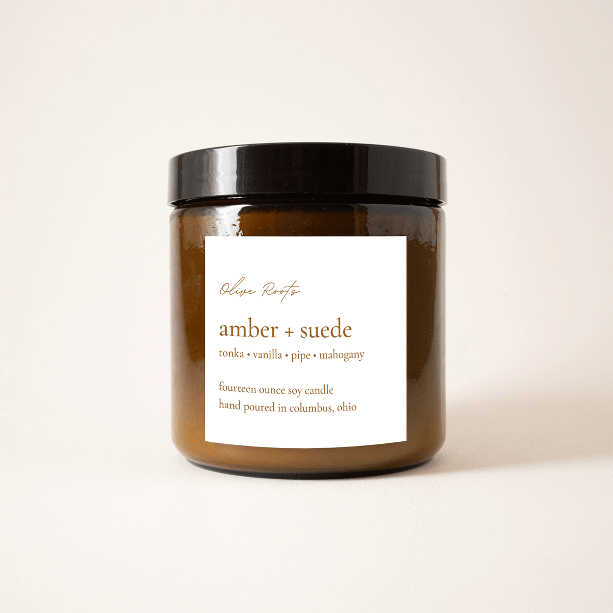 Amber + Suede Soy Candle