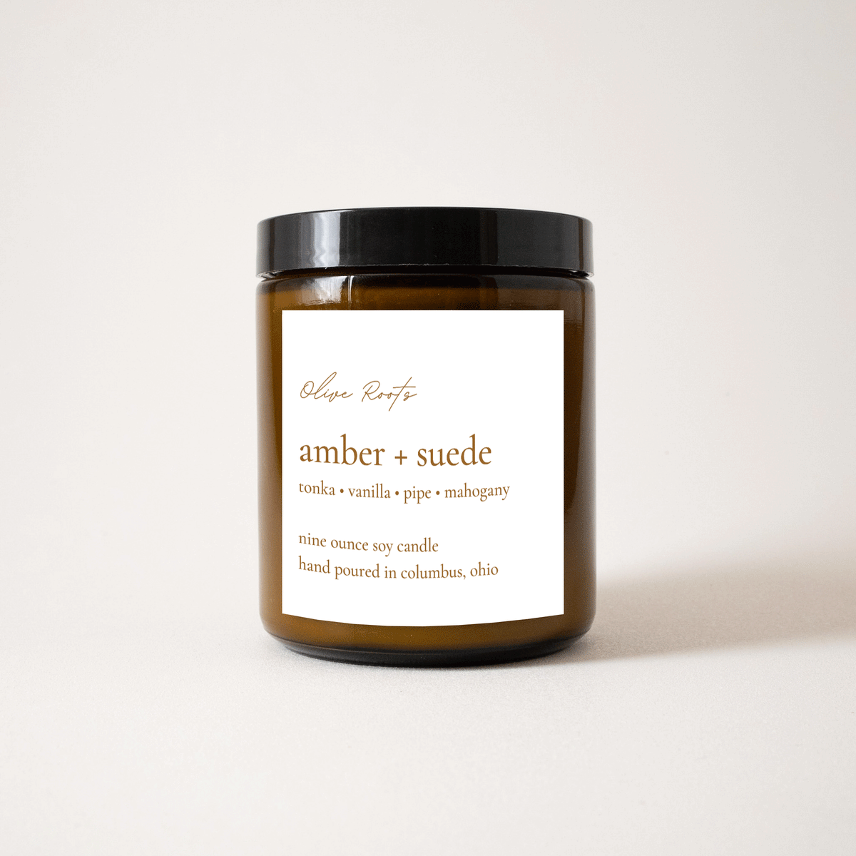Amber + Suede Soy Candle